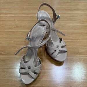 GUC Gianni Bini patent nude sandal high heels